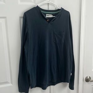 Wellen Huckberry Henley, Navy Heather Size L
